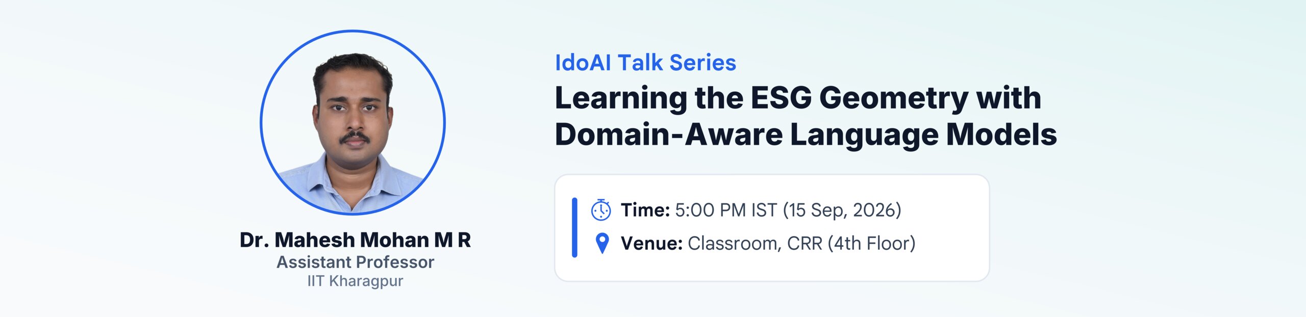 Talk Poster - Learning the ESG Geometry with Domain-Aware Language Models