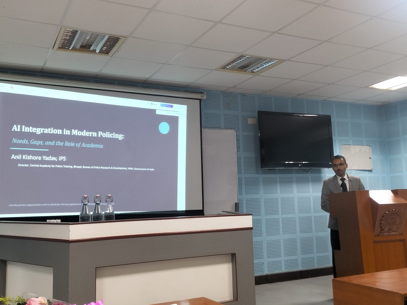 AI Integration in Modern Policing: Needs, Gaps, and the Role of Academia &bull; Shri Anil Kishore Yadav, IPS, NKN Seminar Room, ECE, IIT Kharagpur, 28 Aug 2026